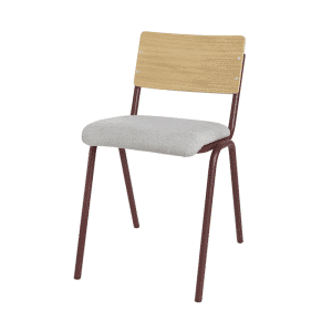 Chair ´Ole´ Steel, Wood, Poly. i Mørke lilla