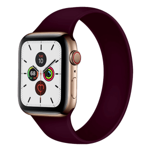 Silikone Rem til Apple Watch 38/40 mm i Solo Loop design - str. S-Lilla
