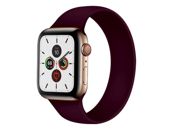 Silikone Rem til Apple Watch 42/44 mm i Solo Loop design - str. M-Lilla