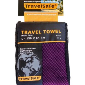 Travelsafe Rejsehåndklæde Lilla - Large