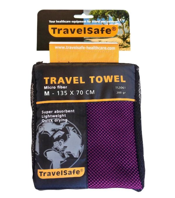 Travelsafe Rejsehåndklæde Lilla - Medium