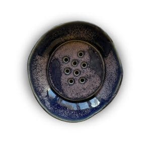 Unika keramik sæbeskål - Lilla Lava/blank
