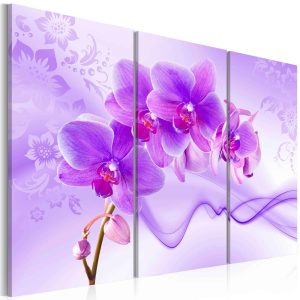 Lærredstryk Elegante orkideer - Lilla