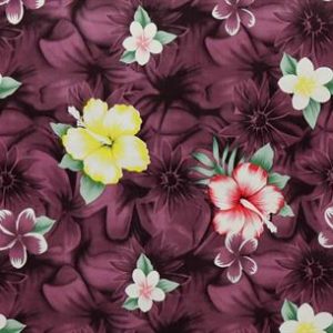 Voksdug 10 meters rulle - Lilla blomster - 140 cm bred