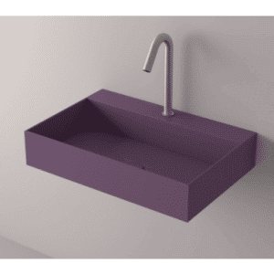 LC4M-M vægmonteret håndvask 60 x 40 cm solid surface - Lilla