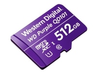 WD Purple SC QD101 WDD512G1P0C - Flashhukommelseskort - 512 GB - UHS-I U1 / Class10 - microSDXC UHS-I - lilla