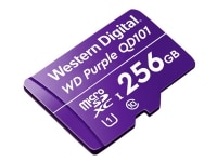 WD Purple SC QD101 WDD256G1P0C - Flashhukommelseskort - 256 GB - UHS-I U1 / Class10 - microSDXC UHS-I - lilla