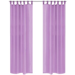 voile-gardiner 2 stk. 140x245 cm lilla