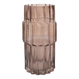 Vase - Vase i glas, lilla, Ø14,5x26 cm