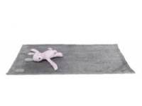 Trixie Junior hyggesæt tæppe m. kanin, plys, 75 × 50 cm, grå/lilla