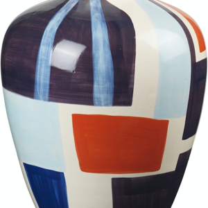 Dana, Vase, rød/lilla/blå, H35x50 cm, stentøj