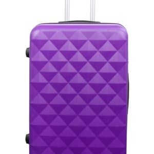 Stor kuffert - Diamant lilla - Hardcase kuffert - Smart rejsekuffert