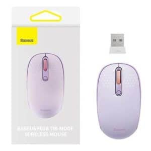 Baseus Wireless mouse F01B Tri-mode 2.4G BT 5.0 1600 DPI (purple) - 3 knapper - Lilla