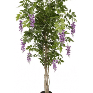 Stor kunstig Wisteria plante H150 cm - Grøn/Lilla