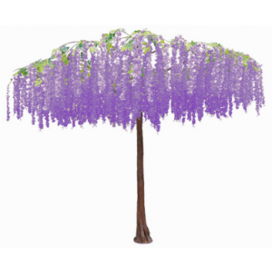 Kunstigt Wisteria træ H290 cm - Lilla