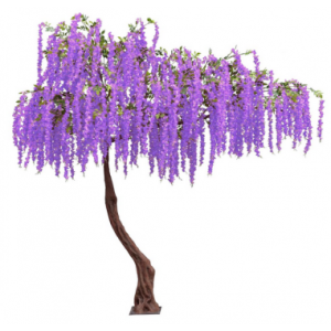 Kunstigt Wisteria træ H340 cm - Lilla