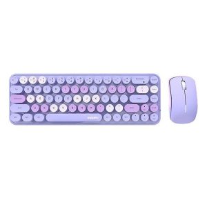 Mofii Wireless keyboard + mouse set Bean 2.4G (Purple) - Tastatur & Mus sæt - Lilla