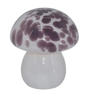 La Vida Mushroom batterilampe - 15x14 - lilla/hvid