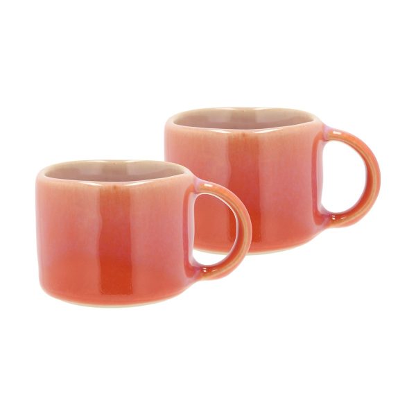 Villa Collection Styles espressokop 8 cl 2-pak Lilla-orange