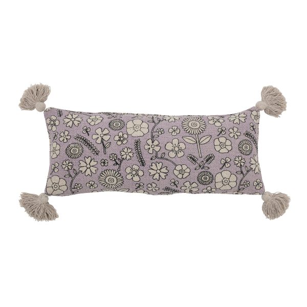 Salli Pude, Lilla, Genanvendt Bomuld - L65xW25 cm - Purple / L65xW25 cm / 57% Cotton,18% Polyester,17% Rayon, 8% Acrylic