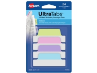 Avery Ultra Tabs, Blankt faneindeks, Blå, Grøn, Lyserød, Lilla