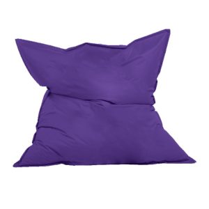 NORDVÄRK Kæmpe udendørs sækkestol, rektangulær - lilla polyester (140x180)