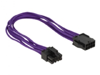 Delock - Forlængerkabel til strøm - 8 pin EPS12 V (hun) til 8 pin EPS12 V (han) - 30 cm - lilla