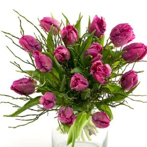 Frisk buket lilla tulipaner - Send blomster med Bloomit