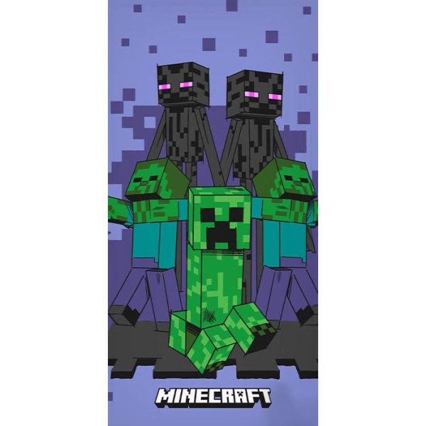 Minecraft Lilla badehåndklæde 70x140cm