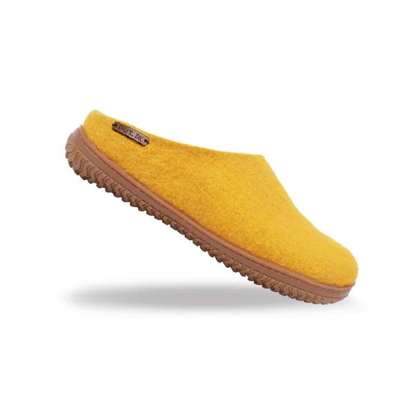 Uldtøffel (100% ren uld) m/Gummisål - Dansk Design fra SHUS - lilla / 40