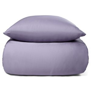 Bambus dobbelt sengetøj - 100% Naturligt bambus - 200x220 cm - Lys lilla, satinvævet dobbelt sengesæt
