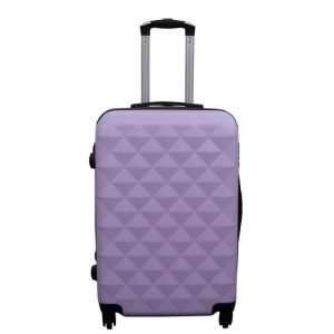 Kuffert - Hardcase - Str. Medium - Diamant lilla - Smart billig rejsekuffert