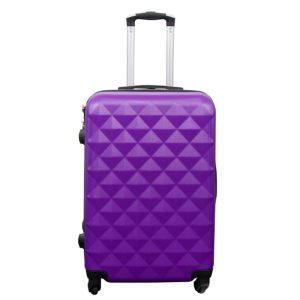 Kuffert tilbud - Hardcase - Str. Medium - Diamant Lilla - Smart rejsekuffert