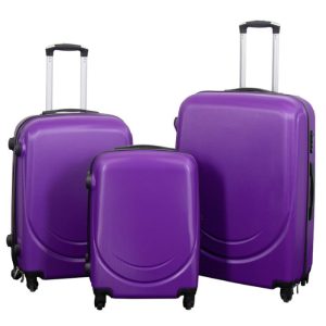 Kuffertsæt - 3 stk. - Hardcase rejsekufferter - Classic Lilla - Letvægts kufferter