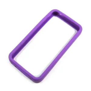 Silikone bumper til iPhone 4. Lilla.