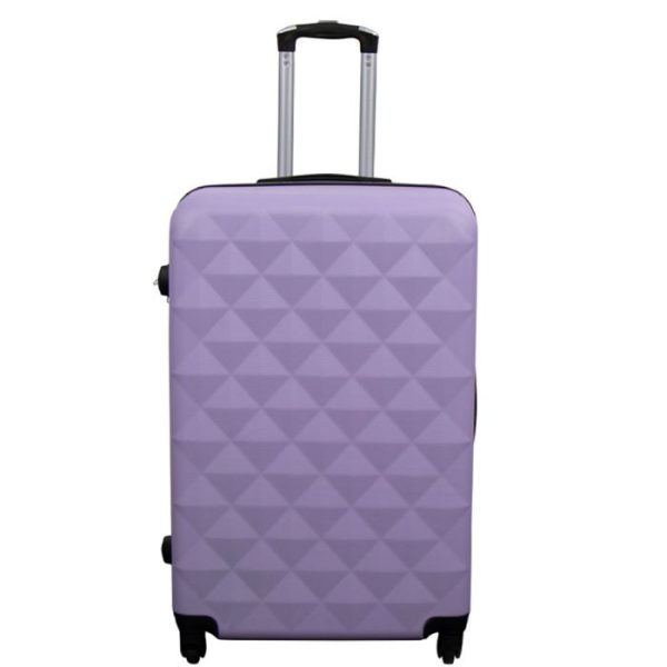 Stor kuffert - Diamant lilla - Hardcase kuffert - Billig smart rejsekuffert