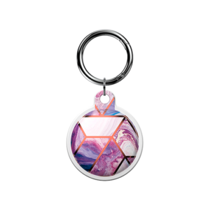 AirTag | UNIQ™ Marble Silikone Keychain / Nøglering - Lilla