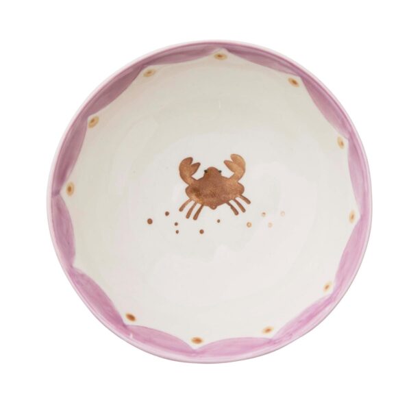 Aqua lille skål m. krabbe, brun/lilla -D13 cm