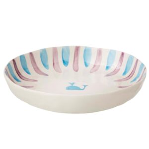 Aqua rundt fad m. hval - blå/lilla - D30 cm