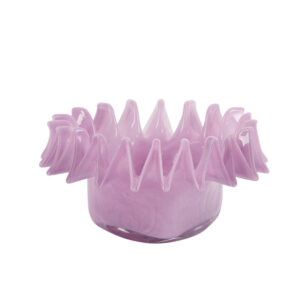 Dekorationsskål med waffle kant, lilla - Ø16 cm