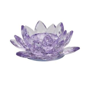 Lotus Crystal fyrfadsstage, lille - lilla