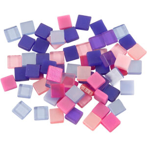 Minimosaik, 5x5 mm, lilla/pink harmoni,