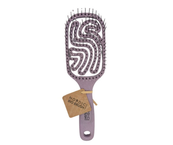 Nordic Bio Brush - Paddel Lyse Lilla 100% Genanvendelig - Hos Frisøren & Baronen