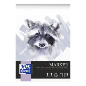 Oxford kunstblok til filtpen, A4 15 ark 180g lilla