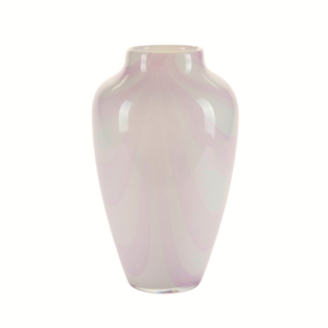 Vase med brede swirl striber, lilla - H35 cm.