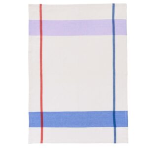 Viskestykke stribet, lilla/ivory - 50x70 cm.