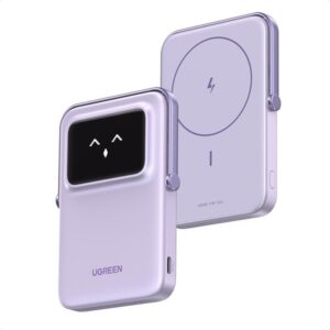UGREEN Uno Magnetic Wireless 7.5W Powerbank - Lilla - 5000 mAh