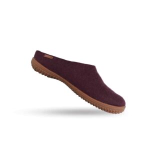Uldtøffel (100% ren uld) - Model Lilla m/Gummisål - Dansk Design fra SHUS - 38